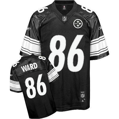 Men's Authentic Hines Ward Reebok Jersey Black Shadow - #86 Throwback NFL Pittsburgh Steelers